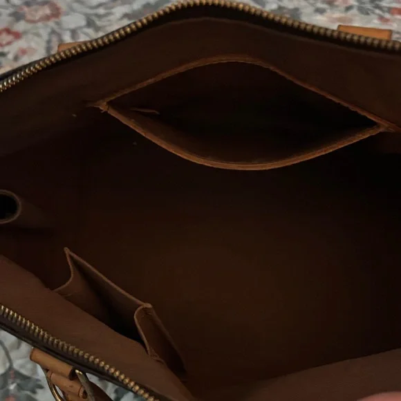 Louis Vuitton Brown hand painted Alma pm Floral Satchel - Picture 10 of 13